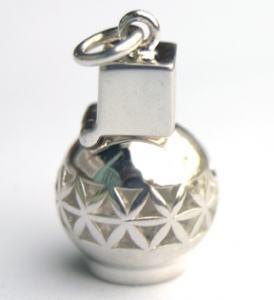 Aromatherapy Jewelry Fragrance Bottle, Silver