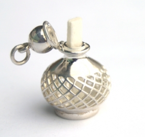 Aromatherapy Jewelry Genie Bottle, Silver