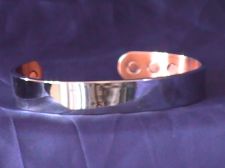 Silver Copper Tesla Energy Energized Magnetic Bracelet