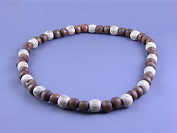 Zorbitz Karma Beads: Brown & White Kamology Necklace